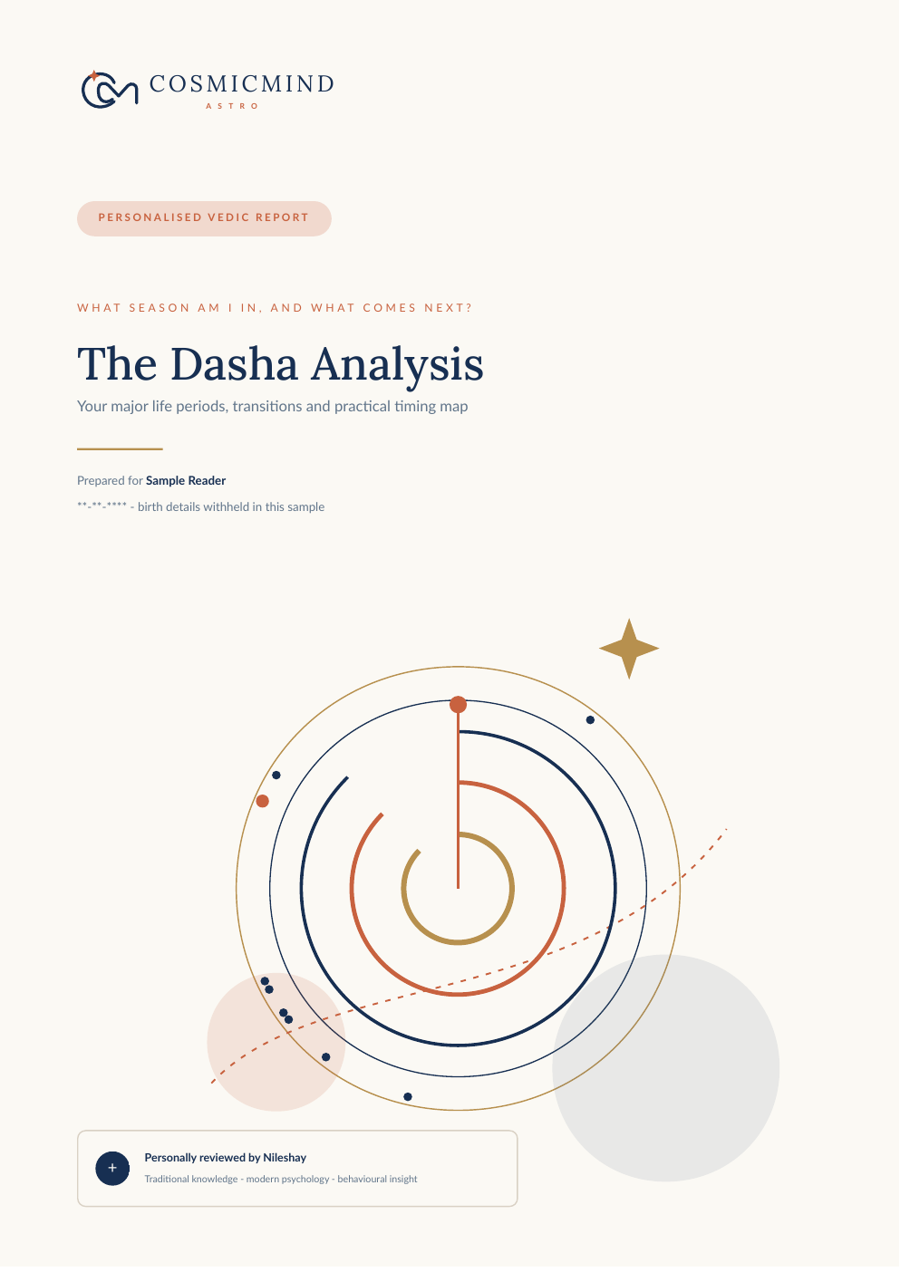 First page of the The Dasha Analysis sample report