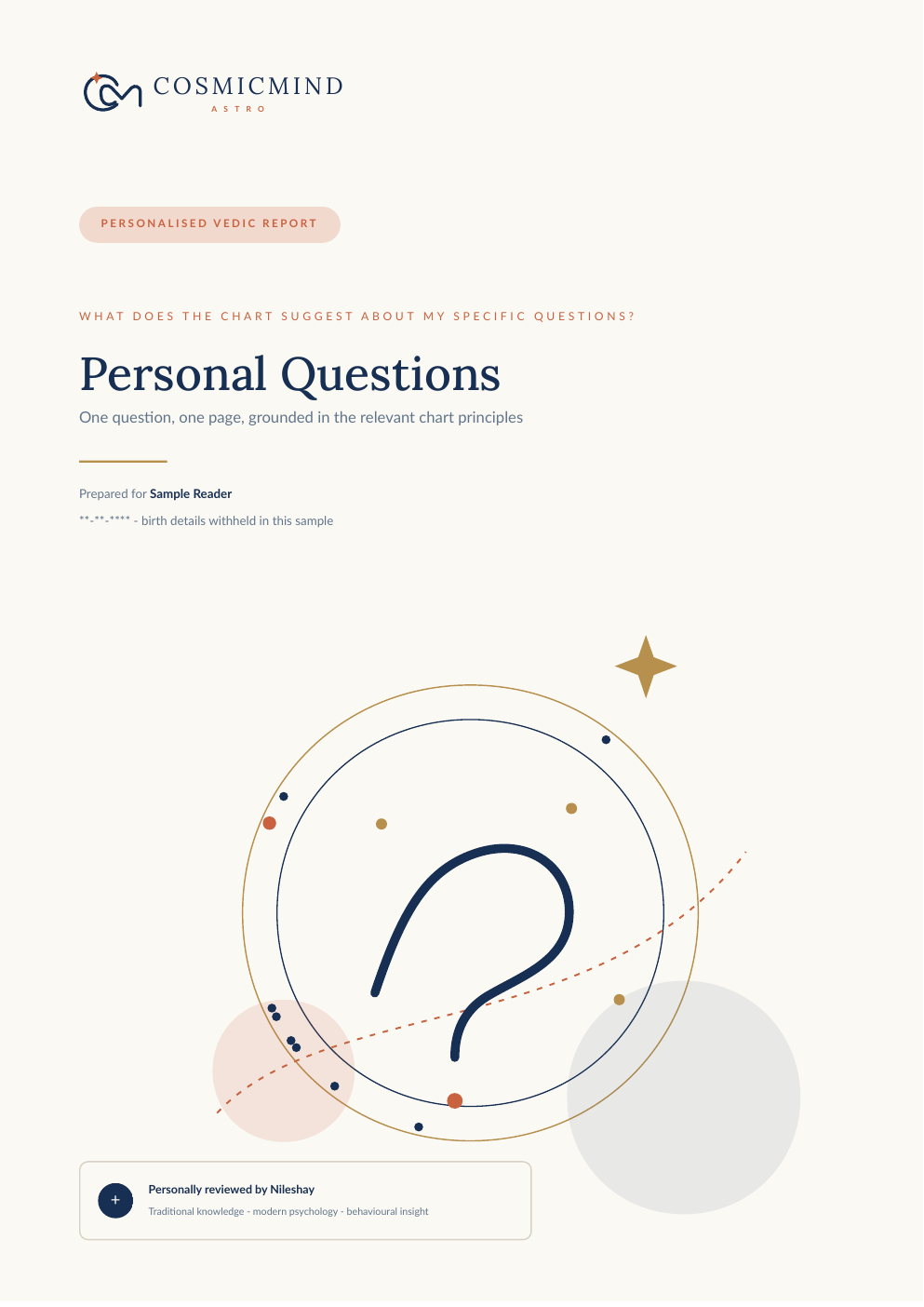 First page of the Personal Questions sample report