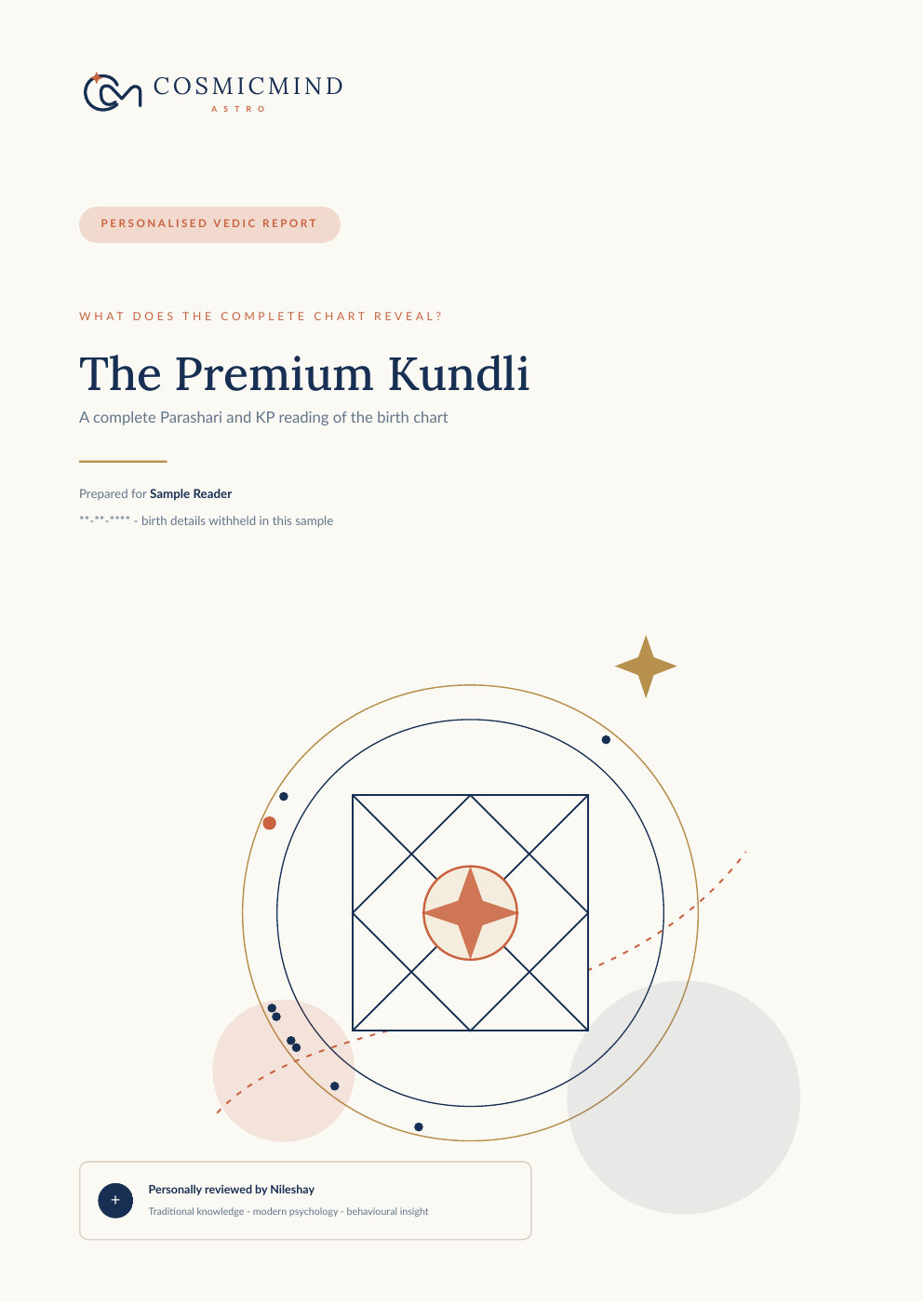 First page of the The Premium Kundli sample report